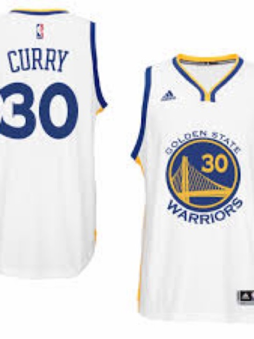 adidas Steph Curry Gold Warriors Basketball Jersey